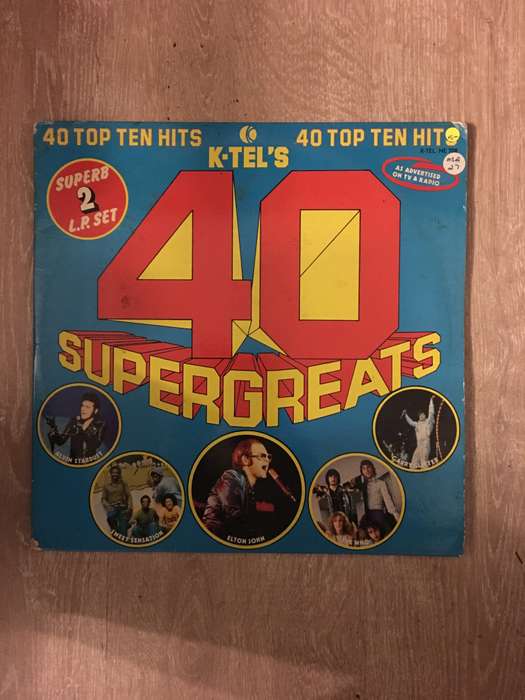 KTel's 40 Supergreats - Double Vinyl LP Record - Opened  - Very-Good- Quality (VG-)