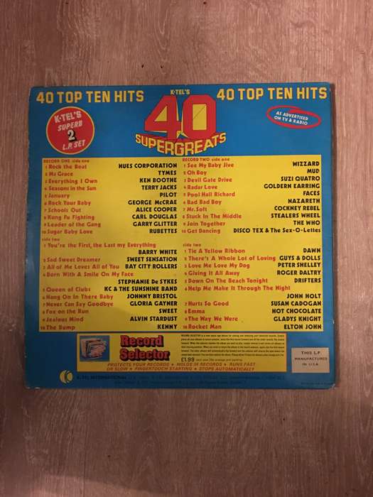 KTel's 40 Supergreats - Double Vinyl LP Record - Opened  - Very-Good- Quality (VG-)