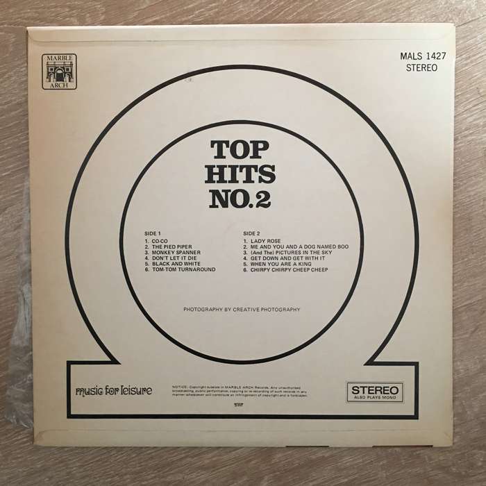 Various - Top Hits No. 2 - Vinyl LP Record - Opened  - Very-Good+ Quality (VG+)