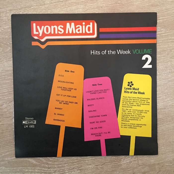 Lyons Maid (Rhodesia) - Hits Of The Week Vol 2 -  Vinyl LP Record - Opened  - Very-Good+ Quality ...