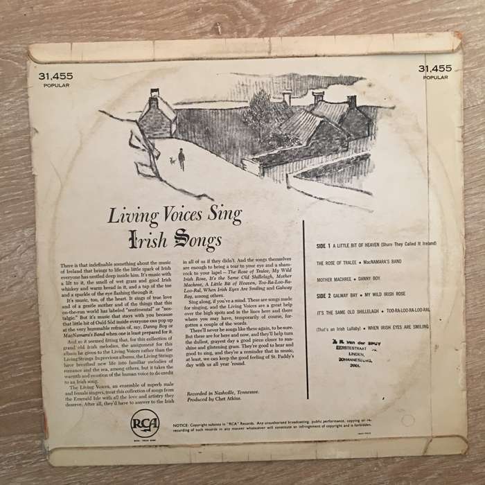 Living Voices SIng Irish Songs - Vinyl LP Record - Opened  - Very-Good Quality (VG)