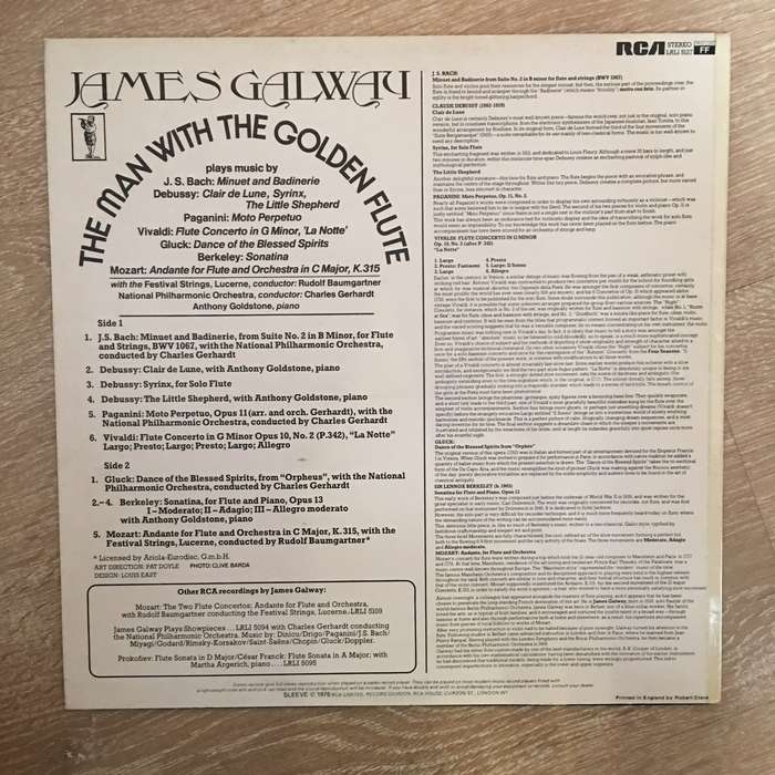 James Galway  The Man With The Golden Flute - Vinyl LP Record - Opened  - Very-Good+ Qualit...