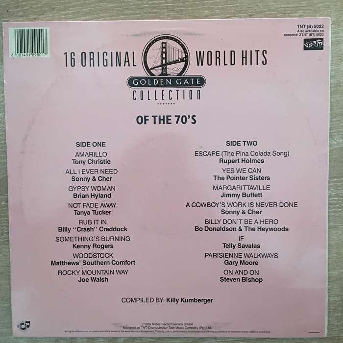 16 Original World Hits Collection of the Seventies - Vinyl LP Record - Opened  - Very-Good- Quali...