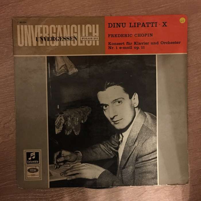Chopin, Dinu Lipatti  Chopin Concerto No. 1 In E Minor - Vinyl LP Record - Opened  - Good+ ...