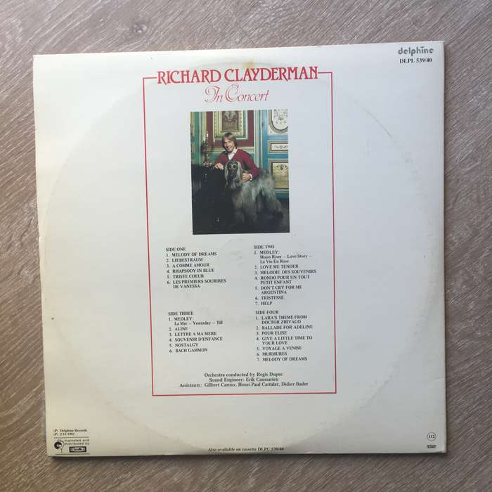 Richard Clayderman  - In Concert - Double Vinyl Record - Opened  - Very-Good Quality (VG)
