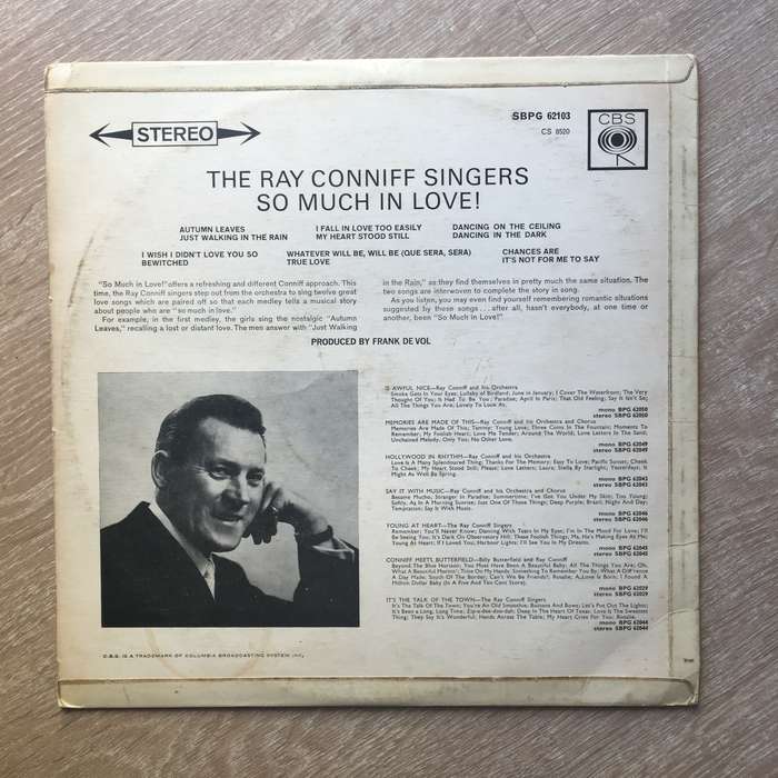 Ray Connif Singers - So Much In Love - Vinyl LP Record - Opened  - Very-Good- Quality (VG-)