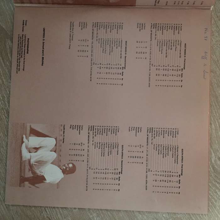 South African Cricket Union - South Africa Vs West Indies XI - 1983 - Vinyl LP Record - Opened  -...