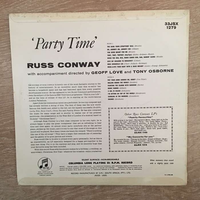Russ Conway - Party Time - Vinyl LP Record - Opened  - Very-Good Quality (VG)