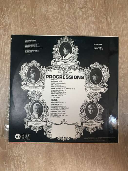 The Five Americans - Progressions - Vinyl LP Record   - Very-Good+ Quality (VG+)