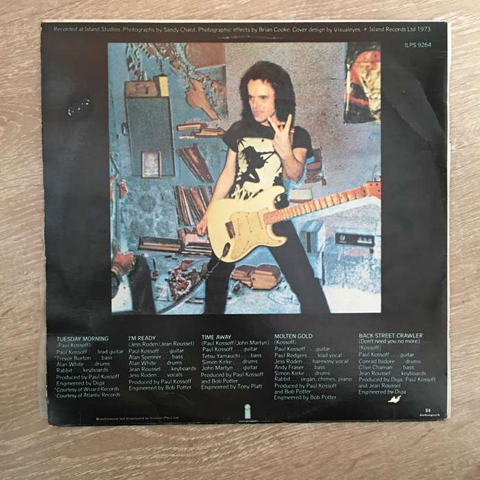 Paul Kossoff  Back Street Crawler - Vinyl LP Record - Opened  - Very-Good+ Quality (VG+)