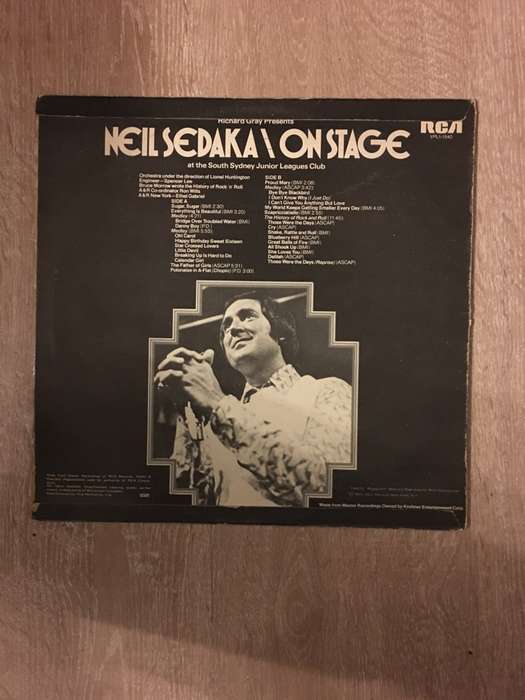 Sedaka - Live In Australia - Vinyl LP Record - Opened  - Very-Good+ Quality (VG+)