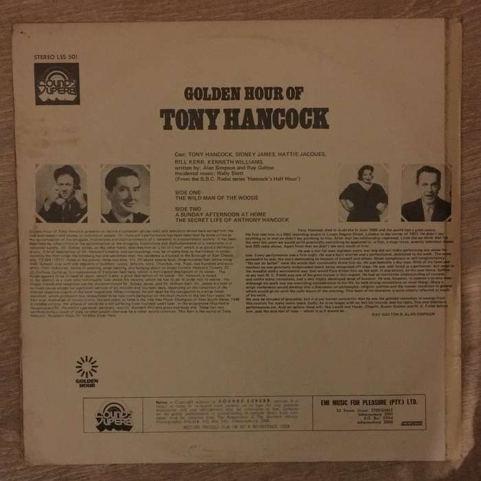 Golden Hour Of Tony Hancock - Vinyl LP Record - Opened  - Very-Good- Quality (VG-)