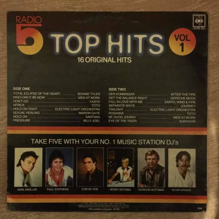 Radio 5 - Top Hits vol 1 - Original Artists - Vinyl LP Record - Opened  - Good+ Quality (G+)