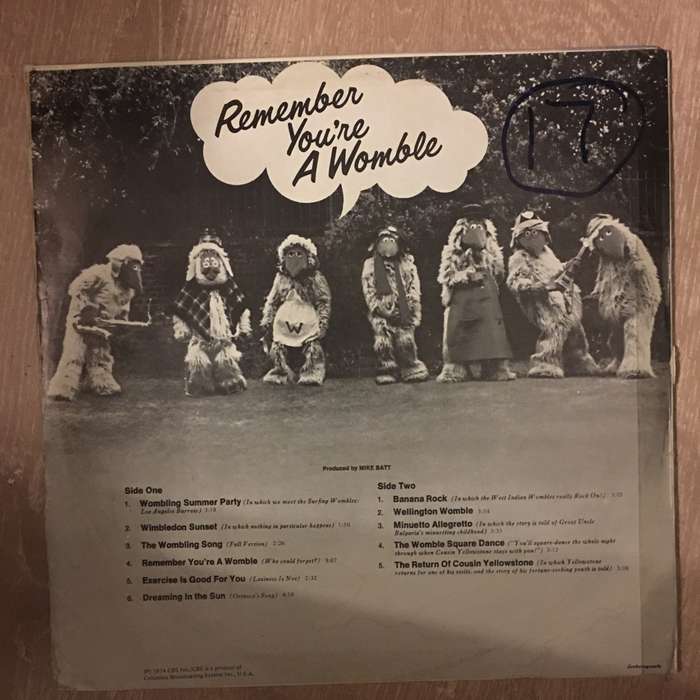 The Wombles  - Remember You're a Womble - Vinyl LP Record - Opened  - Very-Good Quality (VG)