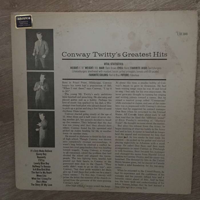 Conway Twitty - Conway Twitty's Greatest Hits  - Vinyl LP Record - Opened  - Very-Good- Quality (...