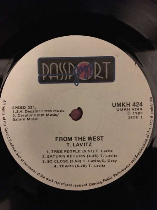 T Lavitz  From The West  - Vinyl LP Record - Very-Good+ Quality (VG+)