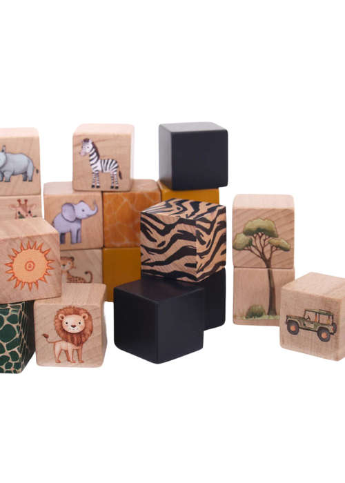 Grow Baby Building Blocks - Safari ~ 28 piece set