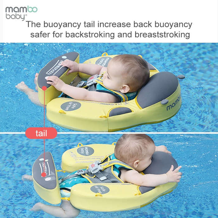Mambobaby chest and back float - Air free - With canopy - Beetle pink