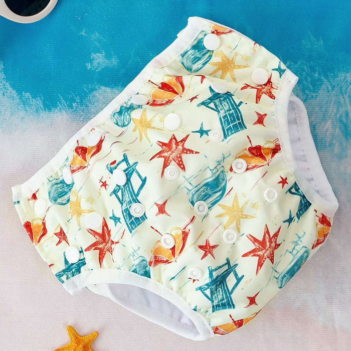Lime Beach Party Swim Diaper