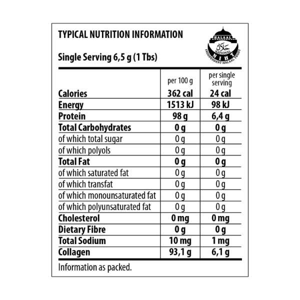 Instantly Dissolving Beef Bone Broth Powder - 180g