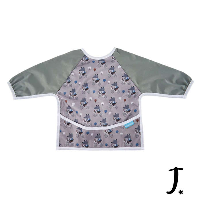 Long sleeve bib - Fox on a bicycle