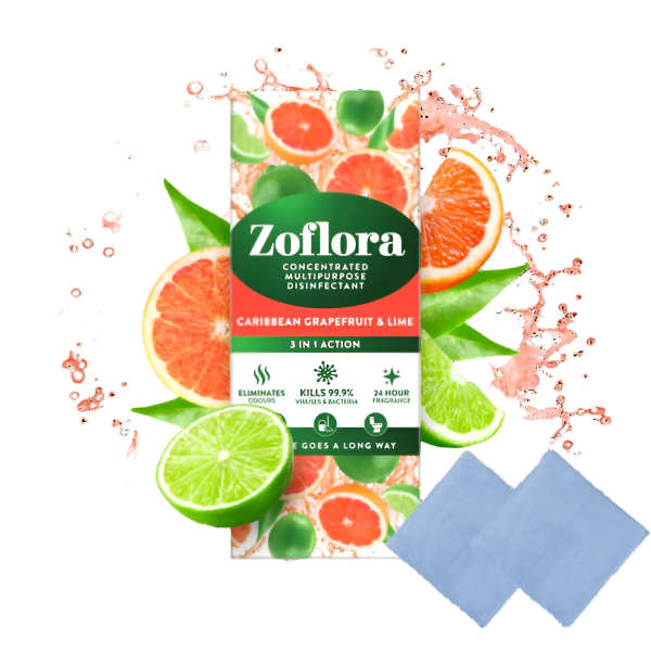Zoflora Caribbean Grapefruit & Lime Concentrate - Zingy Vibes, Zero Bacteria