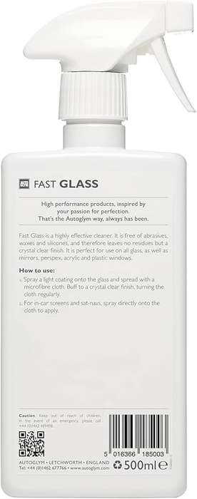Autoglym Fast Glass 500ml - Glass So Clean, It Vanishes