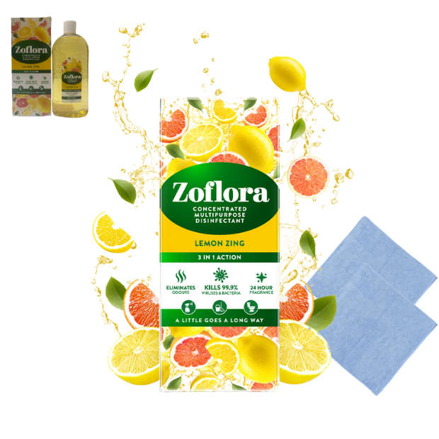 Zoflora Lemon Zing Concentrate - Goodbye Germs, Hello Sunshine!