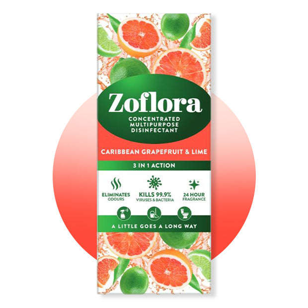 Zoflora Caribbean Grapefruit & Lime Concentrate - Zingy Vibes, Zero Bacteria