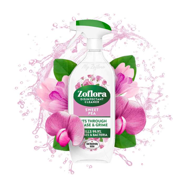 Zoflora Sweet Pea Multipurpose Disinfectant Cleaner - Petal-Fresh Power, Every Wipe