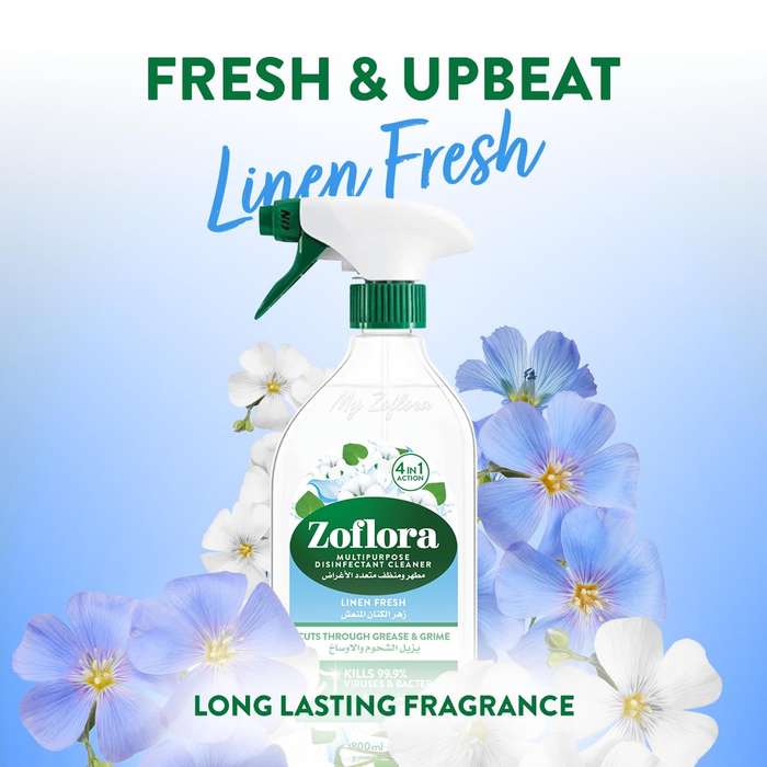 Zoflora Linen Fresh Multipurpose Disinfectant Cleaner -Crisp Clean. Germ-Free