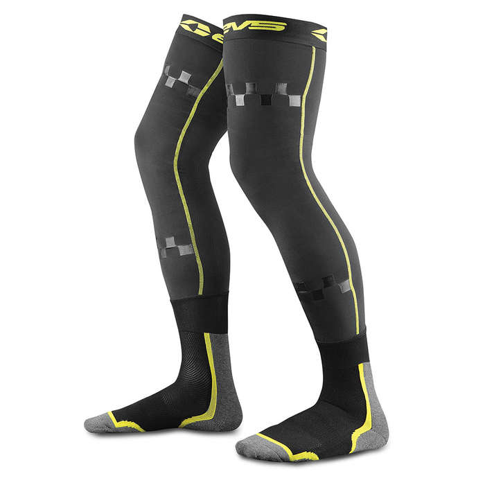 EVS Fusion Socks - Hi Viz Black | Fluo Yellow