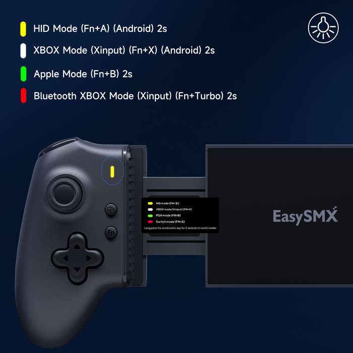 EasySMX M15 Type C Mobile Gaming Controller With Hall Effect & Mechanical Buttons