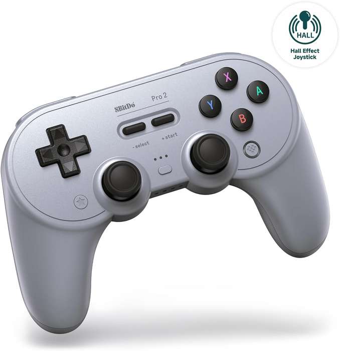 8BitDo Pro 2 Bluetooth Controller Hall Effect Nintendo Switch/Switch 2, PC, Android Gray Edition