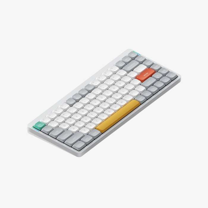 NuPhy Air75 V2 Low-Profile Cowberry Switches Mechanical Keyboard Ionic White