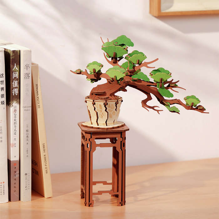 Robotime Evergreen Pine Bonsai DIY Wooden 3D Puzzle