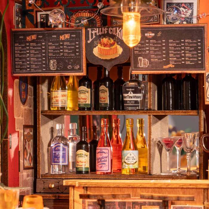 Robotime Cheers Bar & Dining DIY 3D Miniature House