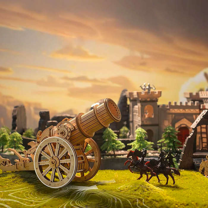 Robotime Wheeled Siege Artillery 3D Wooden Puzzle