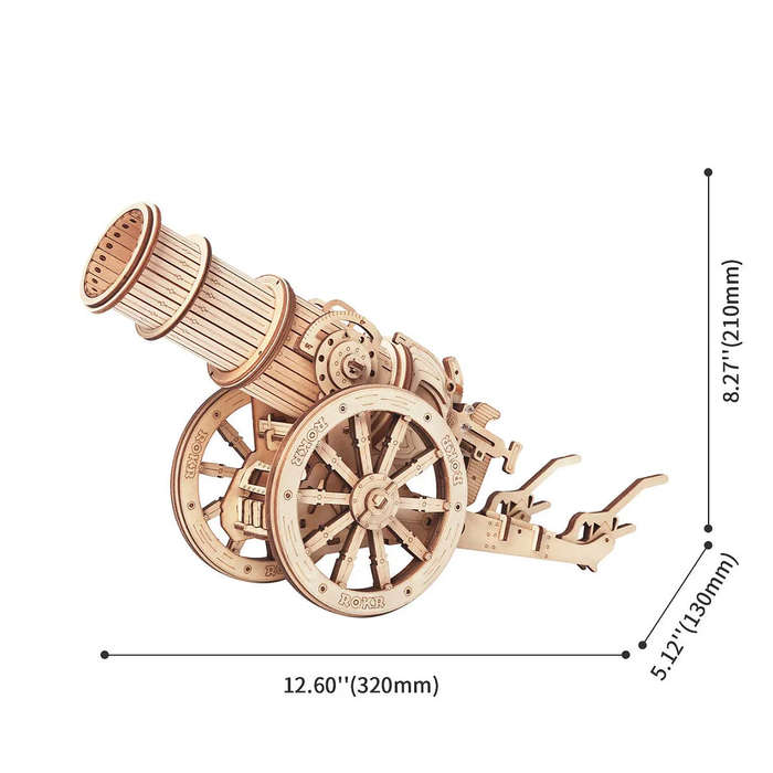 Robotime Wheeled Siege Artillery 3D Wooden Puzzle