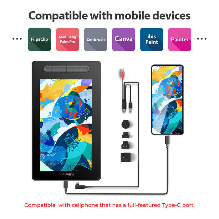 XPPen Artist 10 (2nd Gen) Pen Display Graphics Drawing Tablet Black