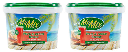 2 X 5L MR MIX DAIRY BLEND MIX PEACH & APRICOT BUCKET 1+7 (Sold 2 X 5L Buckets)