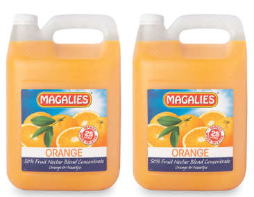 2 x MAGALIES 5 liter Orange 50% (Sold 2x 5L Per Case)