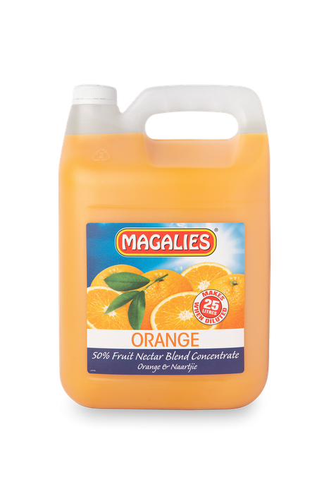 2 x MAGALIES 5 liter Orange 50% (Sold 2x 5L Per Case)