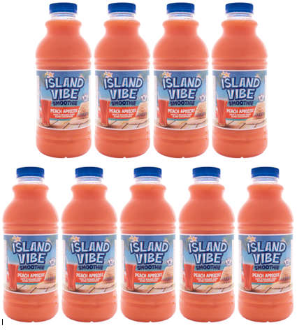 9 X 1L ISLAND VIBE 1+7 DAIRY BLEND PEACH APRICOT (Sold 9 X 1L Per Case)