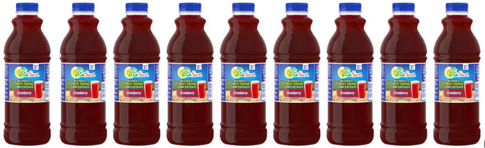 Vita Sun 1Lt Cranberry 8% Blended Fruit Drink Concentrate 1 Liter (Sold 9 x 1L Per Case)