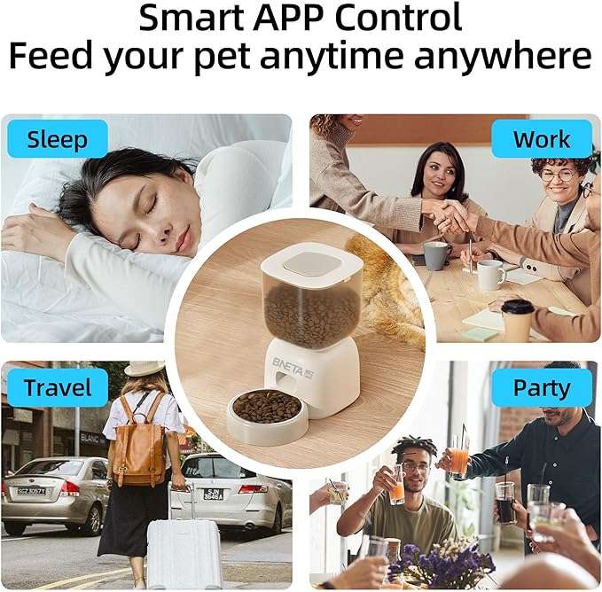 BNETA Automatic Smart Wi-Fi Pet Feeder F14-W