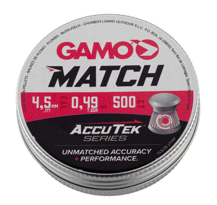 GAMO PELLETS MATCH 4.5 ACCUTEK(500) Bulk Buy X 10 Tins
