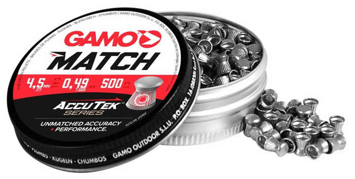 GAMO PELLETS MATCH 4.5 ACCUTEK(500) Bulk Buy X 10 Tins