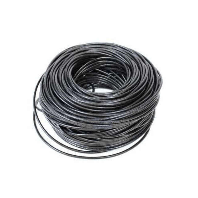 Hikvision CAT5 UV Outdoor Ethernet Cable 100m Black Solid Copper SF/TP Pull Box