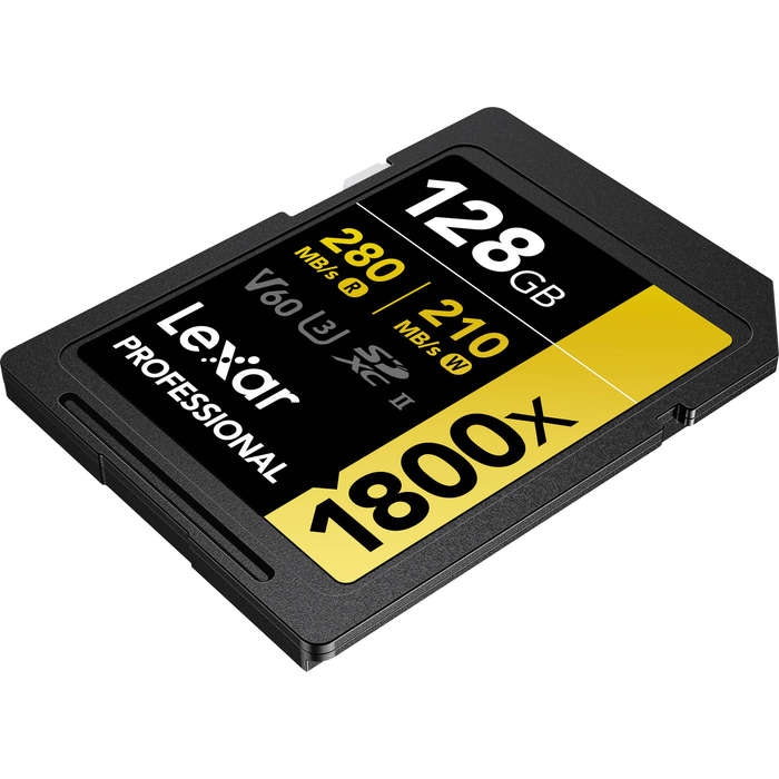 Lexar 128GB Professional 1800x UHS-II SDXC Memory Card (2 Pack)